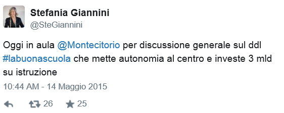 Stefania Giannini - Twitter