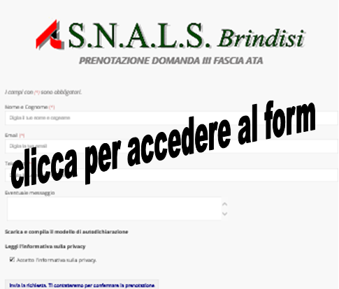 clicca per accedere al form