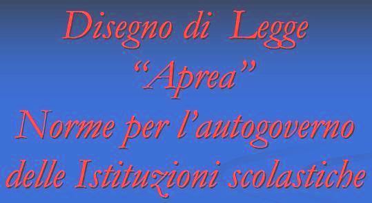 disegno di legge Aprea